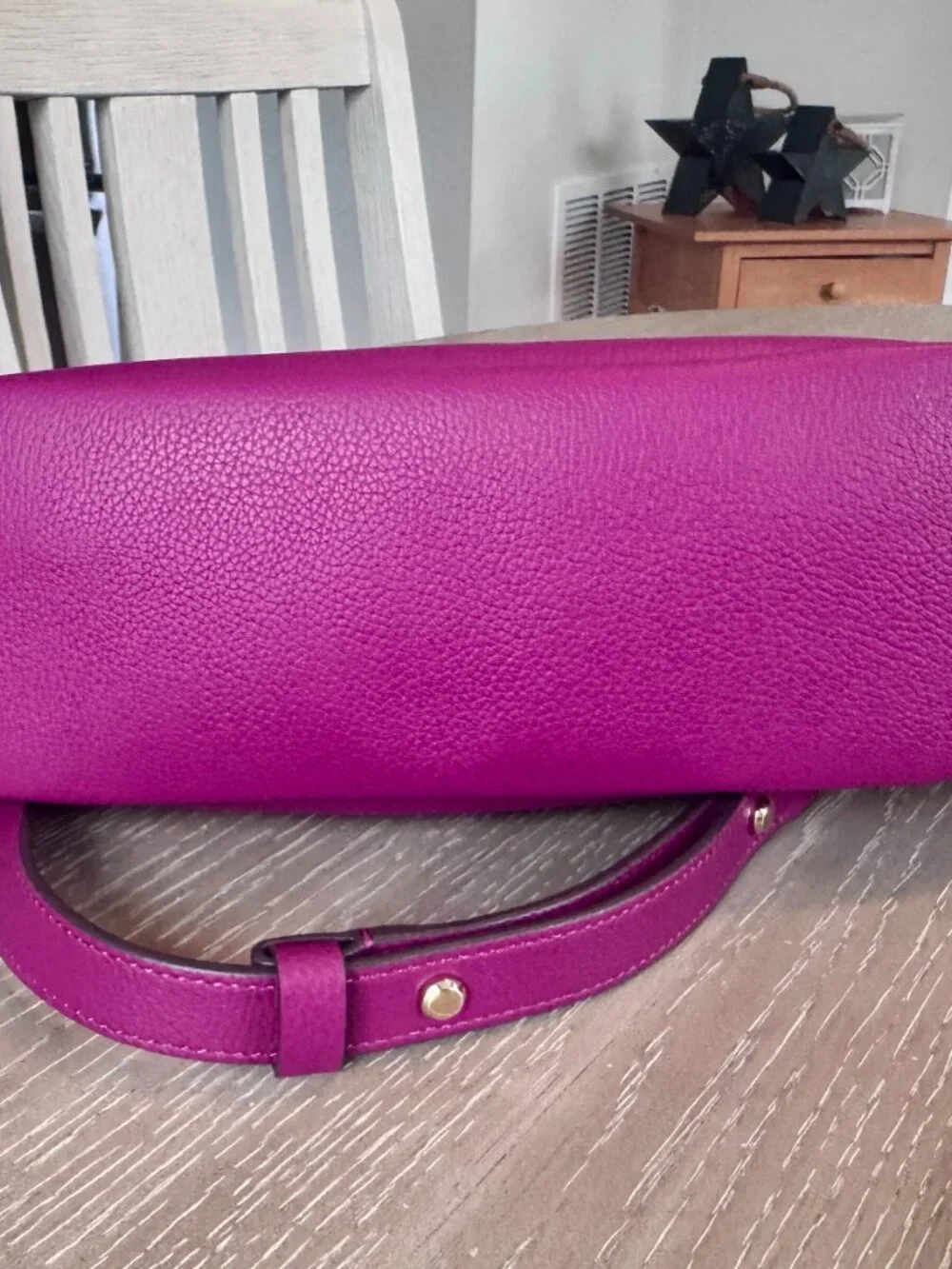 NWT Kate Spade Kayla Large Shoulder Bag Pebbled Leather, Raspberry Color KK055
